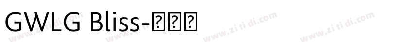 GWLG Bliss字体转换